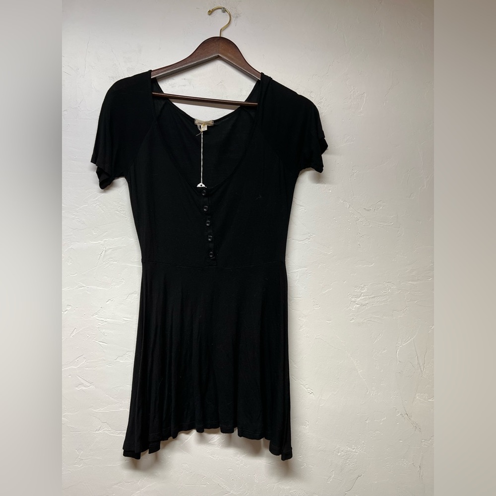 Silence and Noise Black Viscose and Spandex Dress